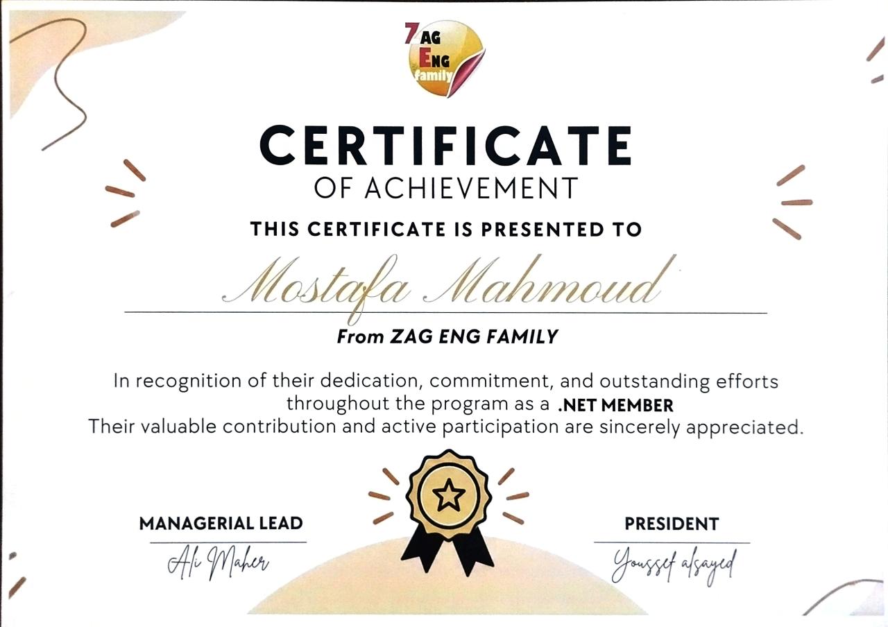 .NET Member Achievement